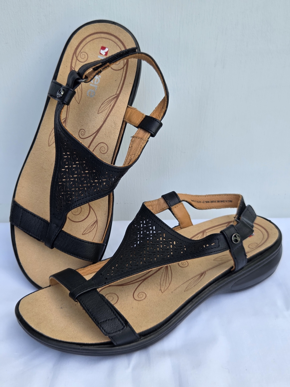 Revere Santa Fe Sandal Black Size-7